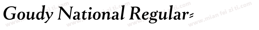Goudy National Regular字体转换